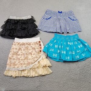 Girl Skirt Lot 4 Size‎ 6 Gymboree Childrens Place Hand Made Blue Butterflies